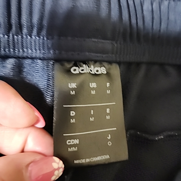 Adidas Soccer Pants Running Pants Navy Blue White Zip Bottom Legs Men's Medium - Picture 5 of 11